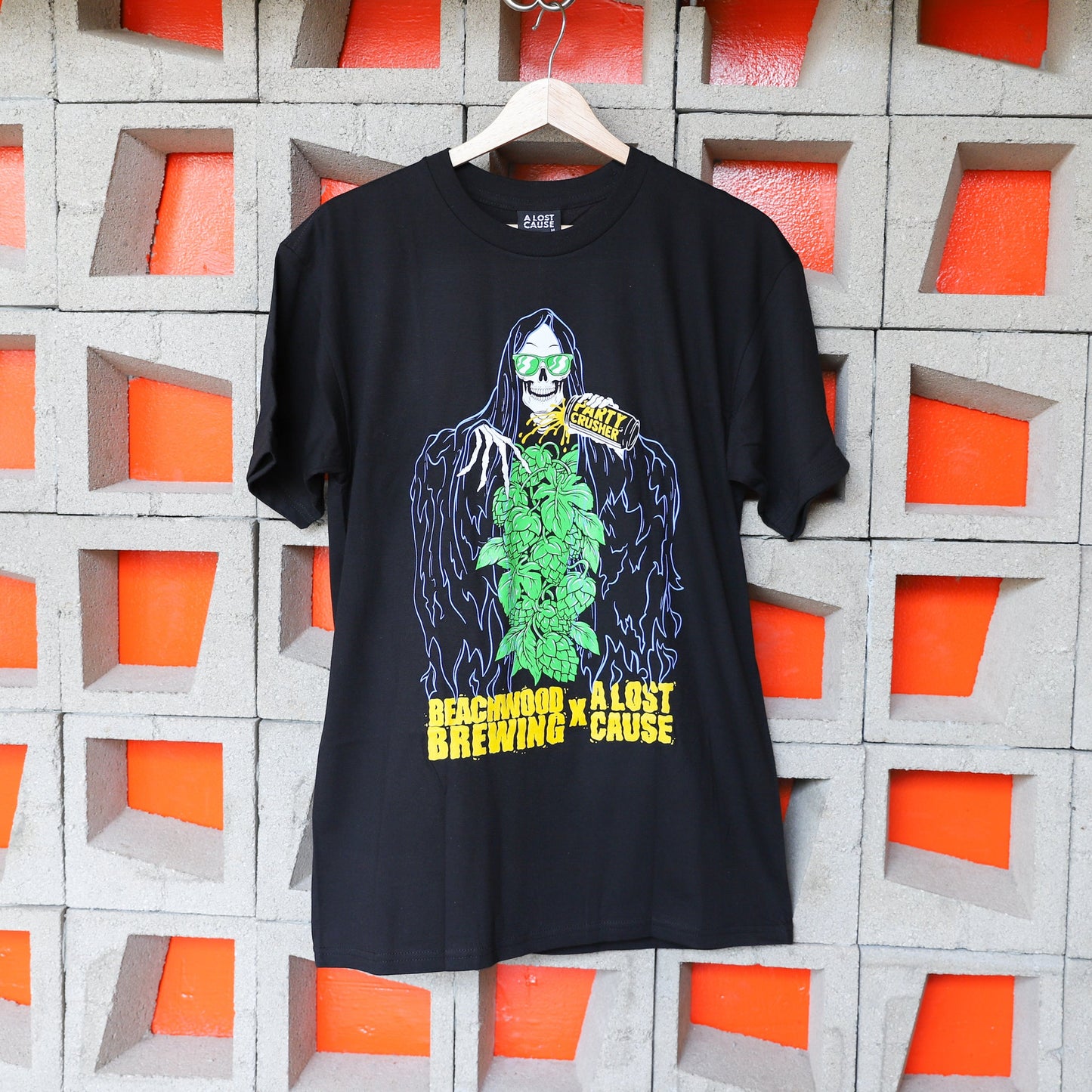 Party Crusher IPA T-Shirt by A Lost Cause - Black - Unisex