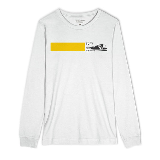 Long-Sleeve Unisex T-Shirt - Albert Frey House Print - White