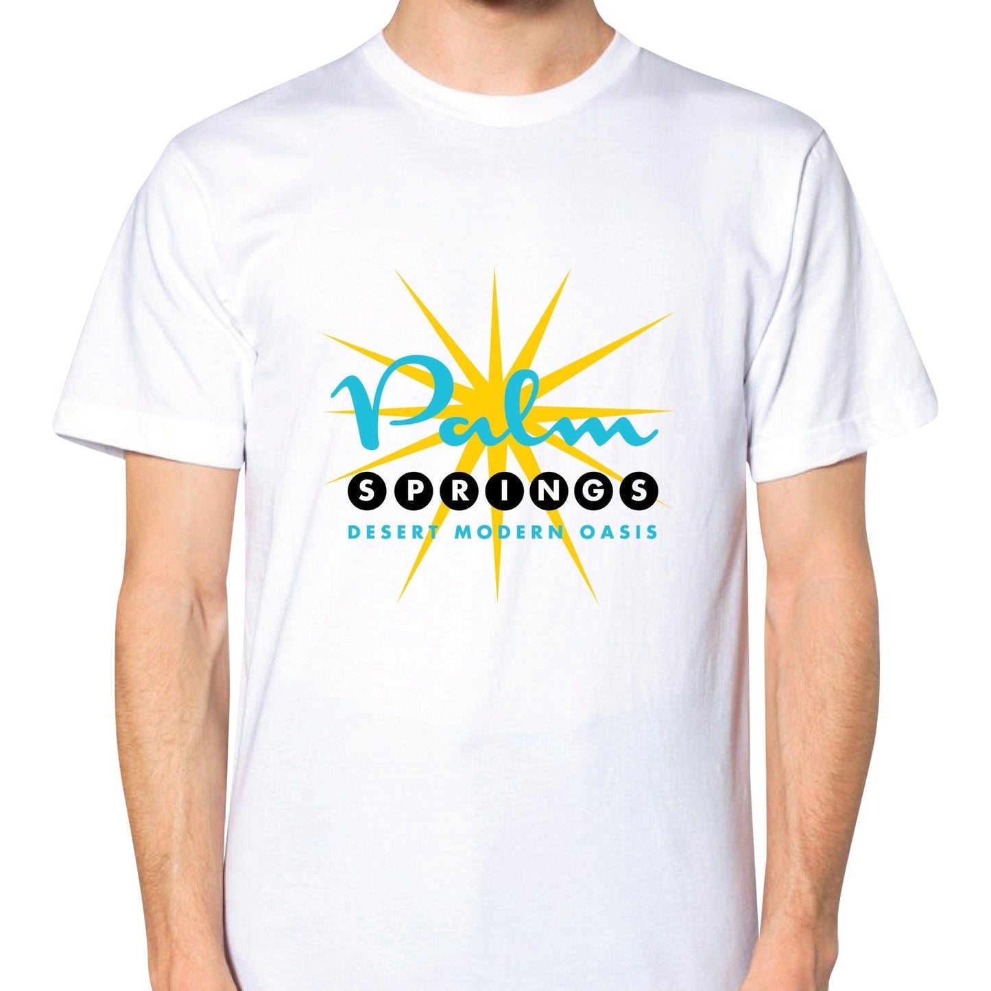 Unisex T-Shirt - Palm Springs Starburst - White