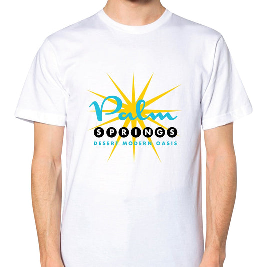 Unisex T-Shirt - Palm Springs Starburst - White