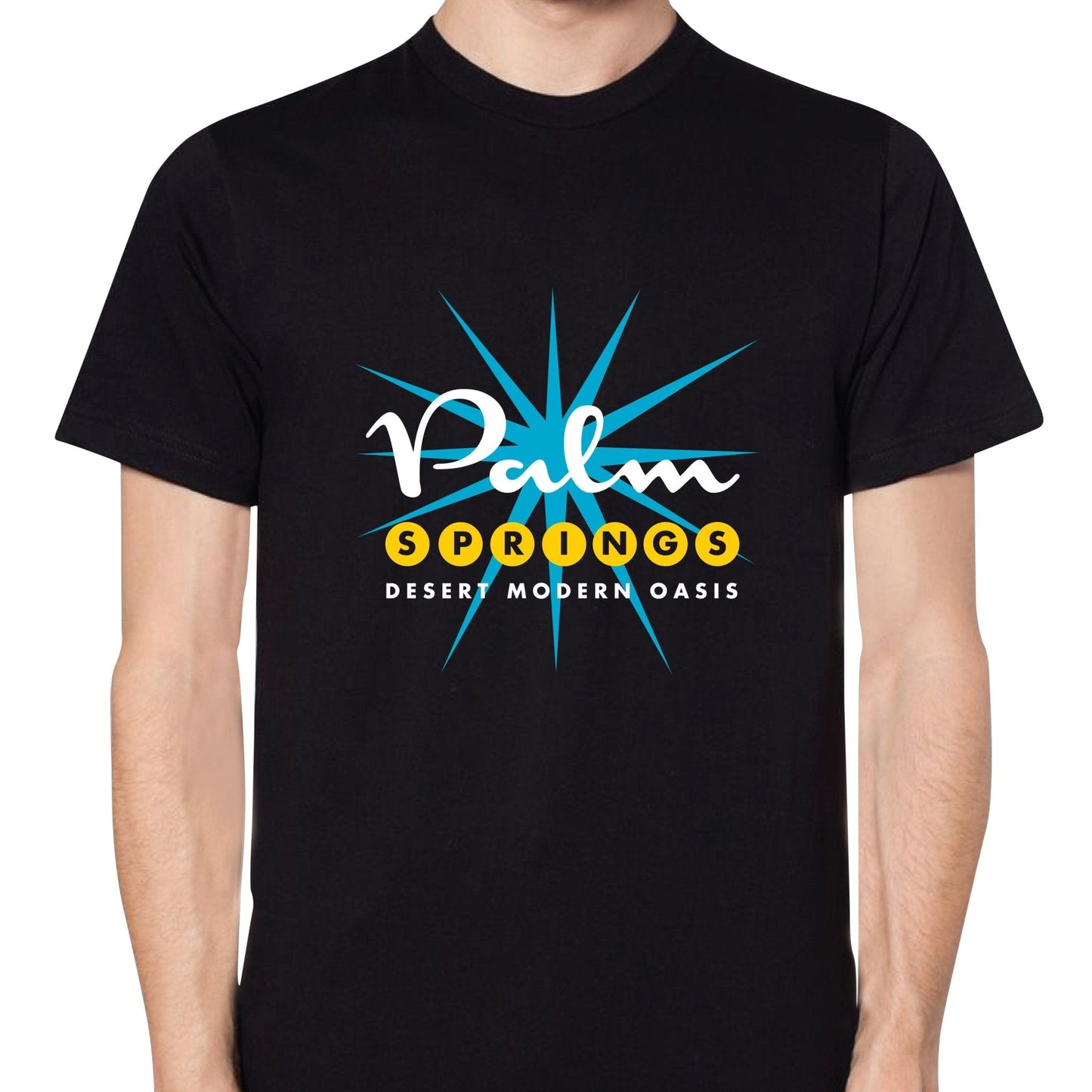 Unisex T-shirt - Palm Springs Starburst - Black