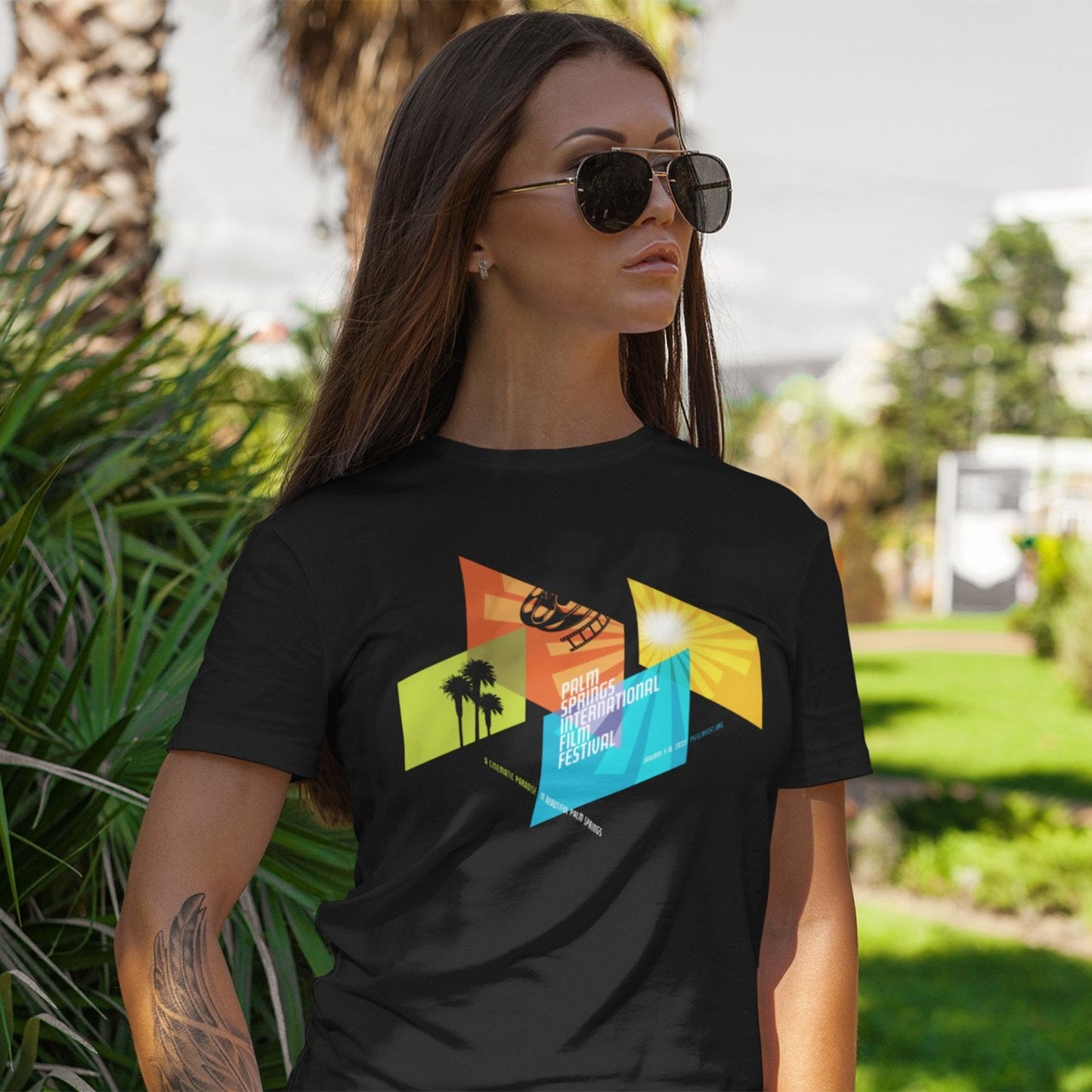 Unisex T-shirt - 2023 Palm Springs Film Festival  - Black