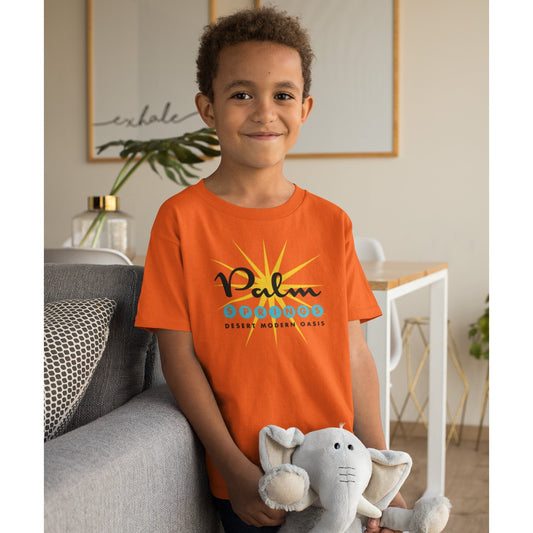 Kids Unisex T-shirt - Palm Springs Starburst - Orange