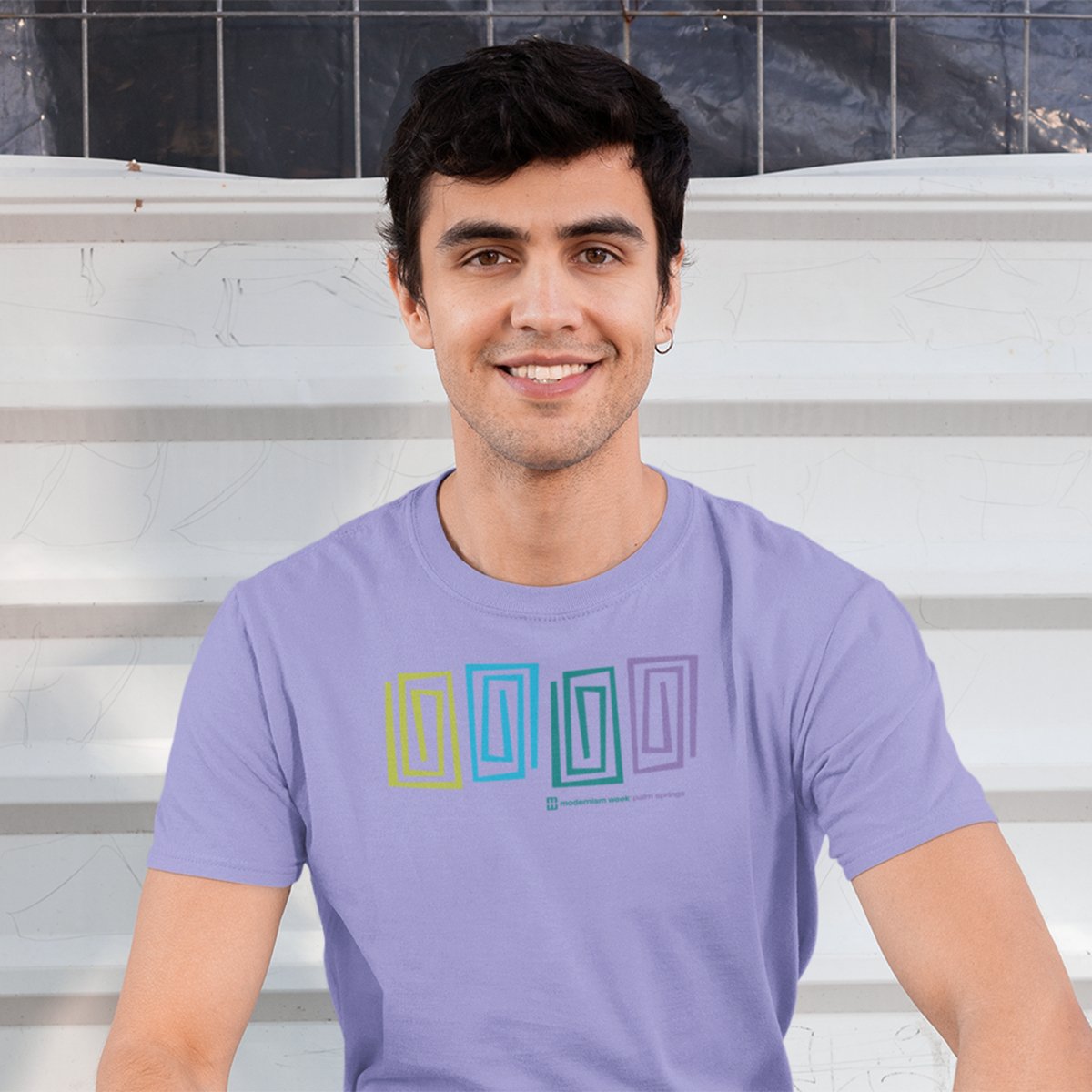 Unisex T-shirt Modernism Week Tiki- Dark Lavender