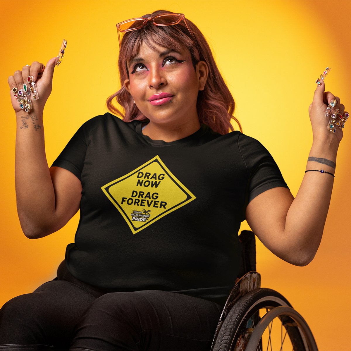 Unisex T-shirt Palm Springs Pride: Drag Now, Drag Forever
